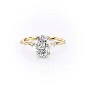Joyería Qinglong, Nuevo Estilo, Anillo de Diamantes Solitario de Oro de 14K y 18K, Anillo Romántico de Compromiso y Boda, Joyería de Diamantes de Laboratorio para Mujer - Product Image 1