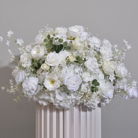 Boule de fleurs artificielle en soie, hortensia et rose, toucher réel, pour centre de table, idéale pour les mariages romantiques, les propositions de mariage et la décoration d'événements