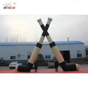 Ngoài Trời Inflatable Hockey Stick Trò Chơi/Giant Inflatable Ice Hockey Sticks/Comic Inflatable Sticks Đối Với Đội Xây Dựng Trò Chơi