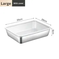 Boîte à légumes en acier inoxydable micro-ondable et portable pour réfrigérateur Hot Pot Boîte de pique-nique de cuisson en plein air avec couvercle