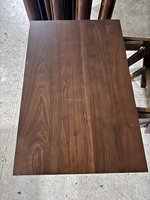 Table de Restaurant Rectangulaire en Bois de Frêne Pieds en Métal Or Antique
