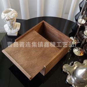 Caja de Madera Minimalista Rectangular de 9 cm de Alto, Hecha a Mano, para Regalos, Almacenamiento, Manualidades, Decoración de Escritorio - Product Image 4