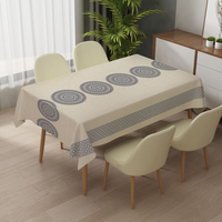 Nappe rectangulaire en PVC brun clair RNPT, résistante aux taches, facile à nettoyer, pour table à manger, dîner en famille