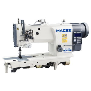 Máquina de coser industrial automática de doble aguja y cama plana MACEE MC 4420E con motor de corte y costura - Product Image 1