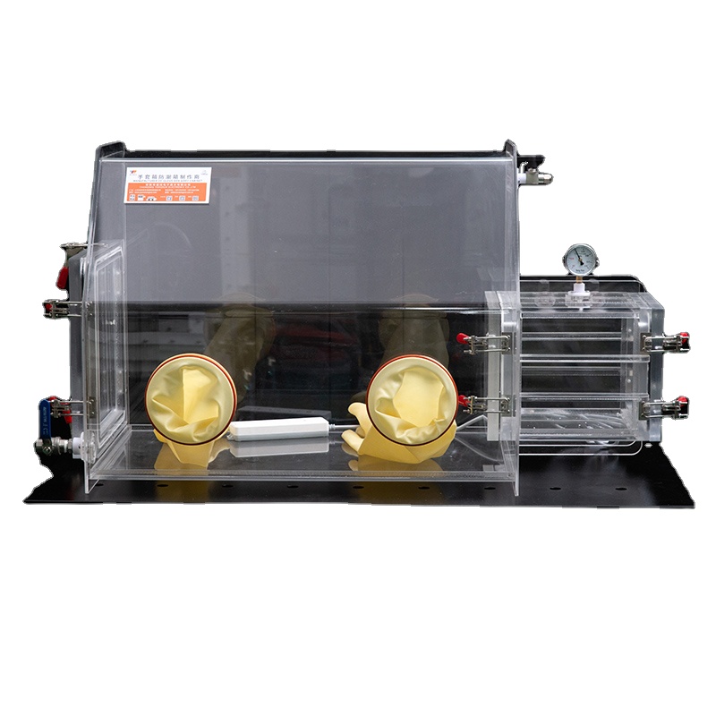 AGB-2B дешевые лаборатории настольная лабораторная литий-ионный аккумулятор Вакуум Прозрачный отрицательные операции пластиковый прозрачный акриловый подсветки перчаточного ящика