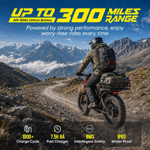จักรยานไฟฟ้า eAhora Romeo Pro 3 ระบบกันสะเทือนเต็มรูปแบบ มอเตอร์คู่ ล้อขนาด 26 นิ้ว * ยางหน้ากว้าง 4.0 นิ้ว ระยะทางไกล สำหรับผู้ใหญ่ - Product Image 3