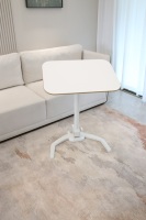 Bureau de travail pliable et mobile ADA, moderne, minimaliste, en fer, réglable en hauteur par vérin à gaz, idéal pour le télétravail