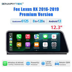 Автомобильный <span class=keywords><strong>DVD</strong></span>-плеер Lexus RX 2016-2019, премиум-версия, 12.3'' монитор с беспроводным CarPlay и Android Auto, интерфейс Binarytek - Product Image 1