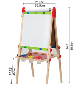 Caballete de Arte para Niños, Juguetes de Aprendizaje, Juego de Pizarra de Dibujo para Niños, Pizarra de Madera Ajustable, Pizarra Magnética, Soporte para Papel de Pintura - Product Image 6