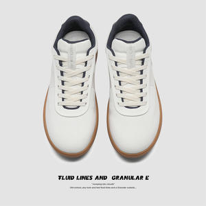 Chaussures décontractées sportives tendance 2025 pour hommes et femmes, respirantes, à lacets, antidérapantes, couleur unie, simples - Product Image 6