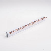 Technologie de pointe pour la fabrication de barres omnibus en cuivre pour boîtier de distribution, 32A, 4 pôles, avec isolation, type peigne