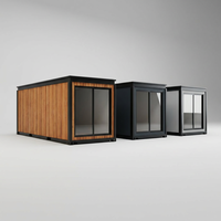 Maison conteneur modulaire de luxe détachable et extensible, micro-maison moderne, cabane préfabriquée mobile avec mur en verre pour l'extérieur
