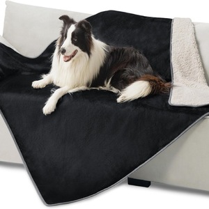 Mantas de Lana <span class=keywords><strong>Sherpa</strong></span> Lavables para Perros, Cubierta de Cama de Viaje para Perros Impermeable de Doble Cara, Manta para Mascotas - Product Image 3