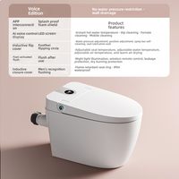 Toilette intelligente avec siège chauffant, drainage en S, fixation au sol, désodorisation automatique, toilette électrique pour la salle de bain à domicile