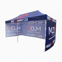 Tonnelle pliante instantanée d'extérieur avec logo imprimé par sublimation entièrement personnalisé, cadre en alliage d'aluminium, tissu Oxford