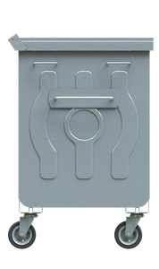 Contenedor de Basura Personalizable para Exteriores de 800L, de Metal Galvanizado con Pedal, para Almacenamiento y Reciclaje - Product Image 4