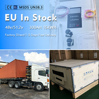 Stock UE - Batterie LiFePO4 15kWh 51.2V 300Ah avec plus de 8000 cycles de charge, pour stockage d'énergie solaire avec BMS intelligent