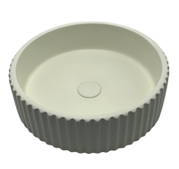 YADY KY0037 Guangdong Lavabo ovale moderne en travertin finition polie, évier à poser, capacité 9L, garantie 2 ans, sans trou pour robinet