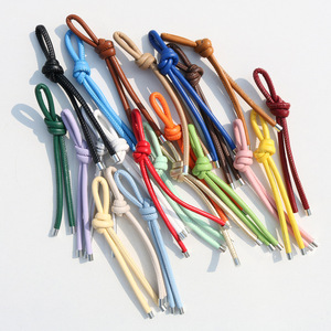 2026 Casual Minimalist Style <b>Stitch</b> Keychains PU Leather Keychain Cute Bag Pendant <b>Charm</b> - Product Image 1