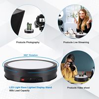 YEAH 22cm couleur LED lumière électrique motorisé rotatif présentoir avec télécommande pour produit photographie Shoot