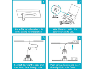 Đèn Âm Trần <span class=keywords><strong>LED</strong></span> Âm Trần Chống Chói Sâu 5CCT Hình Nón Mỏng Màu Đen 2 Inch Đèn Âm Trần <span class=keywords><strong>LED</strong></span> Siêu Mỏng Chống Chói - Product Image 6