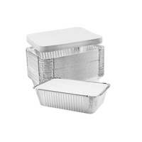 Boîtes alimentaires jetables de taille standard, vente chaude, emballages à emporter, contenants de cuisson rectangulaires en aluminium de qualité alimentaire, personnalisables en gros