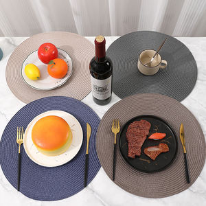Scandinavian Style Round Woven Western Placemats Dining Table Heat Insulation Anti-scald Coffee <b>Cups</b> and Bowls <b>Mats</b> - Product Image 4