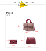 Sacs à main pour femmes QAZA, grande capacité, texture tissée de luxe, ensemble de 3 pièces, sac à main en cuir PU durable, sac à main pour femmes