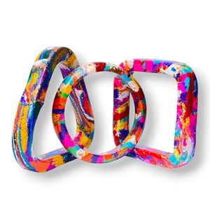 Danta Gems Triple Twist Signature Lac Bangles, Juego de Brazaletes Étnicos Hechos a Mano para Mujer, Diseño de Microincrustaciones, Modernos y Elegantes - Product Image 1