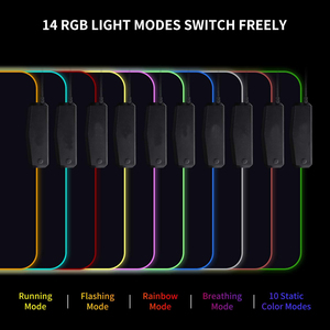 <span class=keywords><strong>RGB</strong></span> alfombrilla para ratón de juegos de 4 USB PorOversized Led que brilla intensamente extendida alfombrilla de goma antideslizante Base impermeable alfombrilla para teclado y ratón - Product Image 6