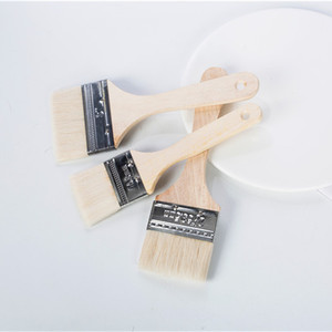 Wooden Handle Wool <b>Brush</b> 3 In Bristle For Painting And Baking - Product Image 3