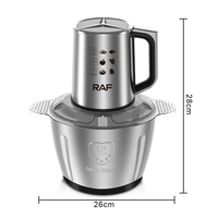 Penggiling Daging Multifungsi RAF 3L Bahan Stainless Steel, Pencacah Makanan, Mesin Fufu, Penumbuk Ubi, Pengolah Makanan