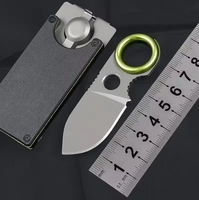 Draagbare Zakmes Edc Camping Multi-Tool Vast Mes Sleutelhanger Mes Multifunctioneel Mini Fruitmes Voor Zelfverdediging Wandelen