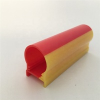 Profil de boîtier de tube de bande de led de couleur Duo jaune et rouge co-extrusion plastique acrylique pmma diffuseur de lumière tube de coque de signalisation