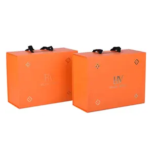Custom Luxe Kleding Verpakking Dozen Karton Kleding/Schoenen Witte Matte Magnetische Geschenkdoos Met Lint
