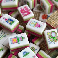Jeu de Mahjong américain de luxe en acrylique sculpté à quatre couches, 160 pièces, portable, jeu de table de loisirs