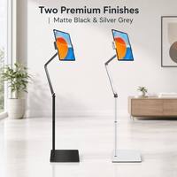 Support de tablette de sol robuste BoXiang 18-Yr BSCI OEM, réglable de 100 à 180 cm, base de 2,5 kg pour hôtel, bureau, diffusion en direct, vente en gros