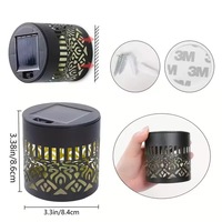 Lampe solaire murale d'extérieur en forme de fleur de mandala, lumière chaude, sept couleurs, en fer forgé – Nouveauté en promotion