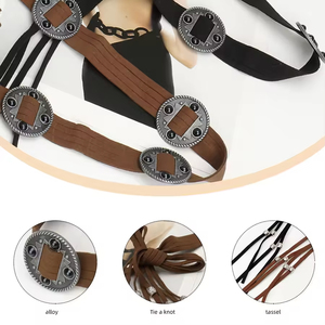 Cinturón Personalizado de Venta Directa de Fábrica, Estilo Bohemio Retro, Hebilla de Moneda de Cobre, Cadena para la Cintura, Cinturón Sencillo de Moda - Product Image 1