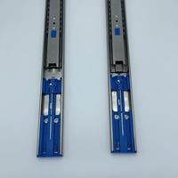 Glissières de tiroir SS à fermeture douce à double ressort, en acier massif à 3 sections, avec billes de 45 mm, pour appartements et espaces de vie