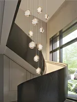 Lustre de plafond moderne en or à hauteur réglable, suspension LED en acrylique, installation facile, idéal pour salon, escalier, salle à manger, protection des yeux