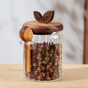 Modern Airtight Glass Storage Containers Lids Spoon <b>Large</b> Capacity Cylinder Canisters for Kitchen Food Use Great for Parties - Product Image 3