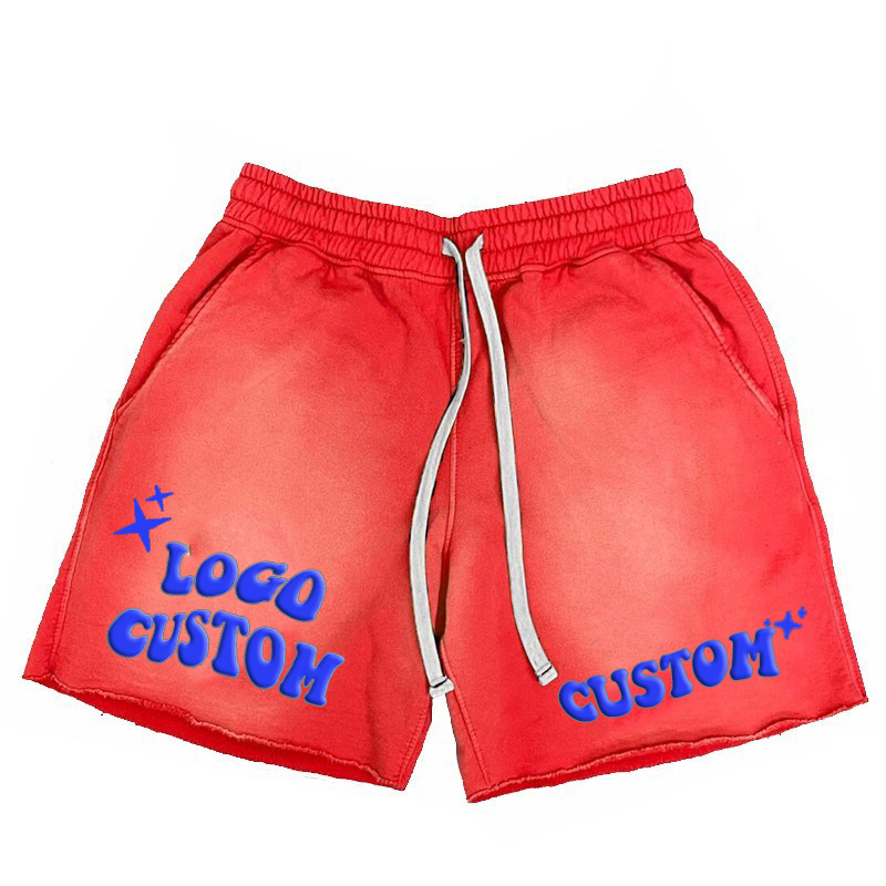 【BRICK】MARBLE WASH SLOGAN SWEAT SHORTS Shop High Quality Acid Wash Shorts - Customizable & Durable