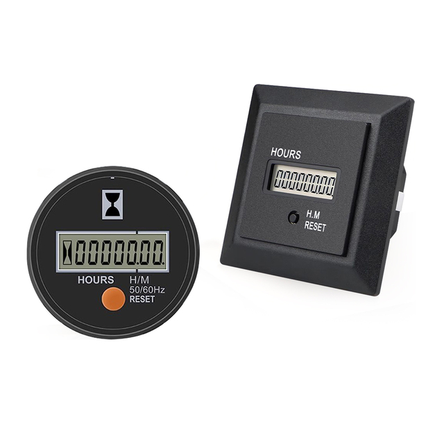 HM Series Hours 6 Digit 8 Digit LED Display Industrial Hour Meter Elapsed Timers AC 110V 220V 50Hz Industrial Timer