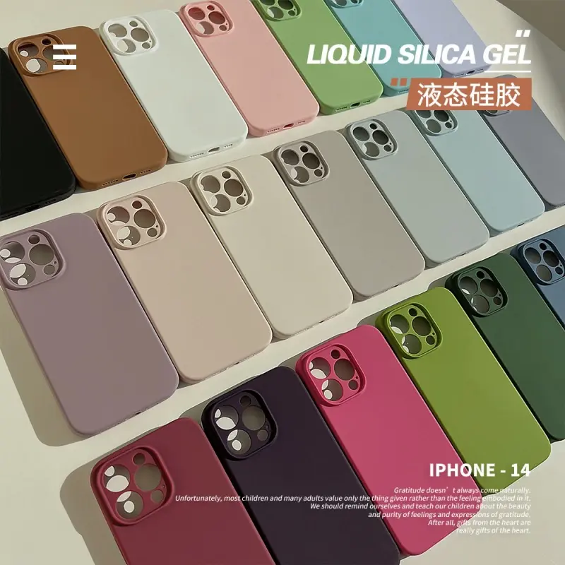 Originele Vloeibare Siliconen Hoesje Voor Iphone 14 Siliconen Telefoonhoesje Met Lensbeschermer Voor Iphone 14 Pro Max Luxe Siliconen Hoes