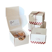 Meilleure vente Nouveau style de boîte d'emballage pour chocolat blanc Boîtes d'emballage personnalisées pour gâteau, noix, beignets, sushi, pâtisserie, boulangerie, brownie pour biscuits