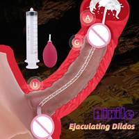 Dildo Realista de Silicona con Correa y Función de Eyaculación, Dildo Usable, Juguete Sexual para Adultos, Estimulación Vaginal del Punto G para Mujeres