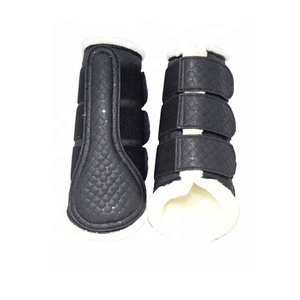 Botas de cuero suave para caballos, botas para tendones, botas fetlock. - Product Image 2