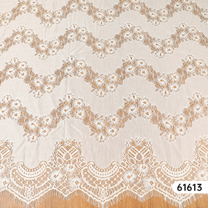 Tela Bordada con Encaje Francés Floral, Color Personalizable para Vestidos, Velos de Novia, Adornos de Boda, Flecos de Pestañas Naturales - Product Image 3