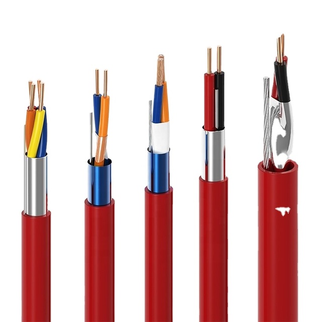 14AWG 16AWG Fire Resistant 2 Cores Control Cable Secured Wire Alarm Cables for Security System 100M 200M 300M Wooden Drum
